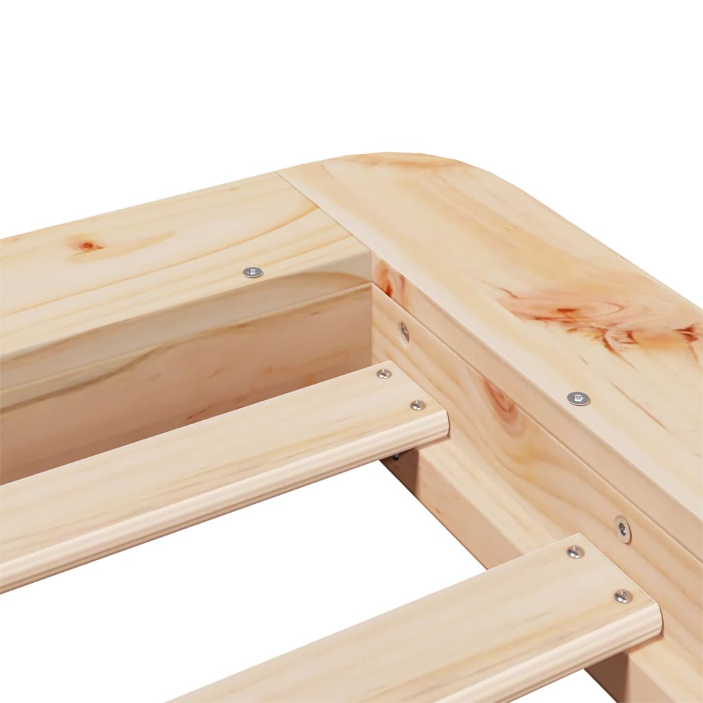 Bed Frame without Mattress 100x200 cm Solid Wood Pine