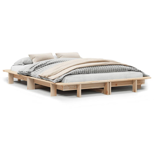 Bed Frame without Mattress 120x190 cm Small Double Solid Wood Pine