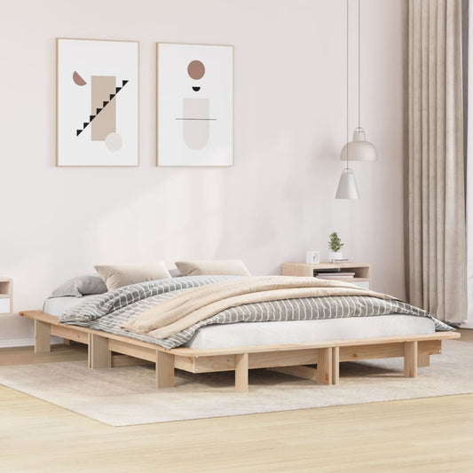 Bed Frame without Mattress 120x190 cm Small Double Solid Wood Pine