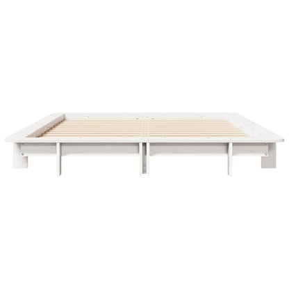 Bed Frame without Mattress White 120x190 cm Small Double Solid Wood Pine