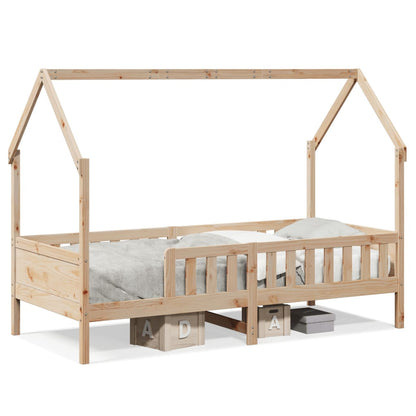 Kids' House Bed Frame without Mattress 90x190 cm Single Pine