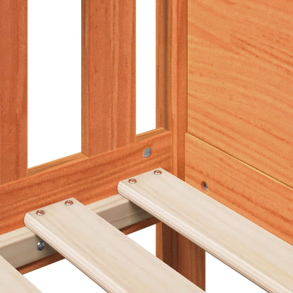 Kids' House Bed Frame without Mattress Wax Brown 80x160 cm Pine