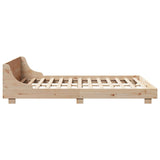 Bed Frame with Headboard 150x200 cm King Size Solid Wood Pine