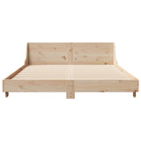 Bed Frame with Headboard 140x200 cm Solid Wood Pine