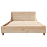 Bed Frame with Headboard 100x200 cm Solid Wood Pine