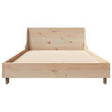 Bed Frame with Headboard 90x200 cm Solid Wood Pine