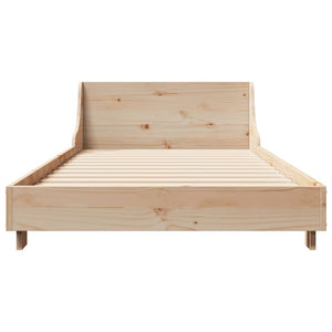 Bed Frame with Headboard 90x190 cm Single Solid Wood Pine