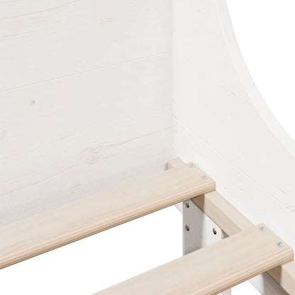 Bed Frame without Mattress White 75x190 cm Small Single Solid Wood Pine