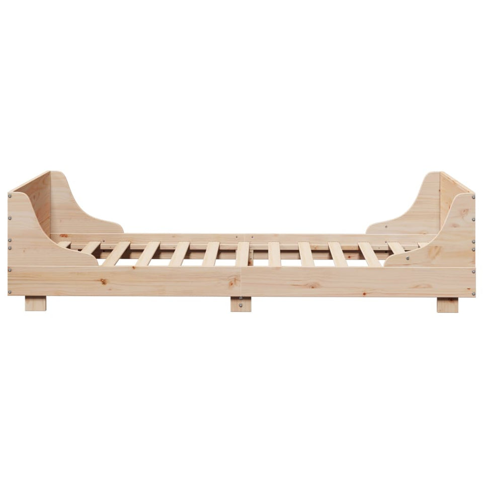 Bed Frame with Headboard 90x200 cm Solid Wood Pine