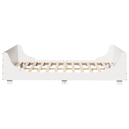 Bed Frame without Mattress White 120x190 cm Small Double Solid Wood Pine