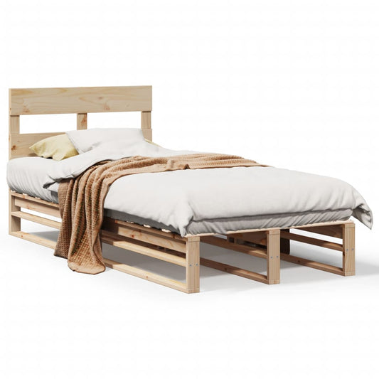 Bed Frame without Mattress 90x200 cm Solid Wood Pine