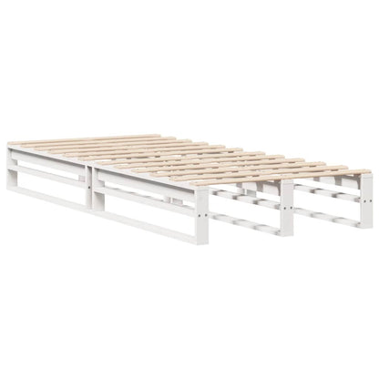 Bed Frame without Mattress White 90x200 cm Solid Wood Pine