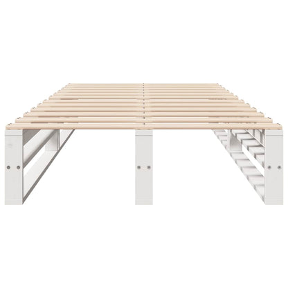 Bed Frame without Mattress White 90x200 cm Solid Wood Pine