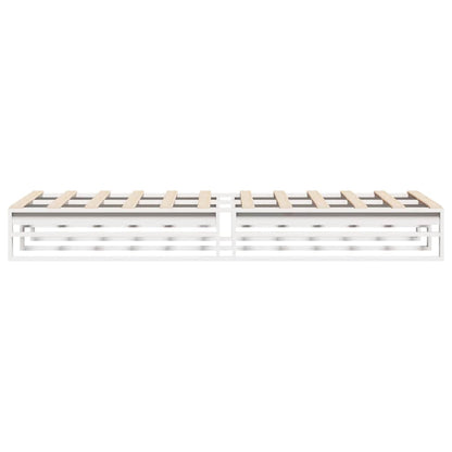 Bed Frame without Mattress White 90x200 cm Solid Wood Pine