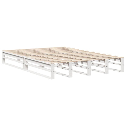 Bed Frame without Mattress White 120x200 cm Solid Wood Pine