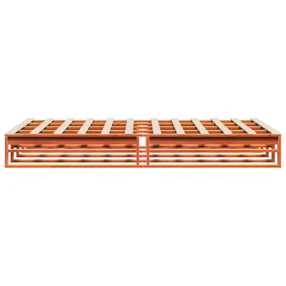Bed Frame without Mattress Wax Brown 120x200 cm Solid Wood Pine