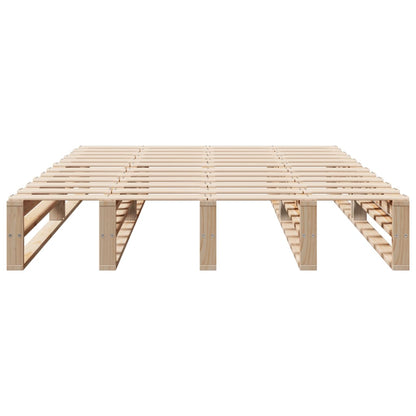 Bed Frame without Mattress 150x200 cm King Size Solid Wood Pine
