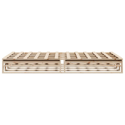 Bed Frame without Mattress 150x200 cm King Size Solid Wood Pine