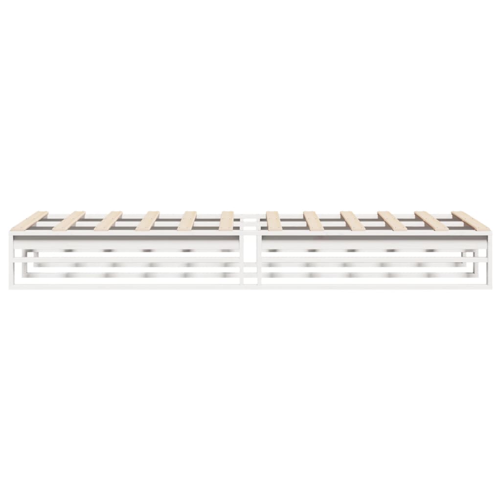 Bed Frame without Mattress White 90x190 cm Single Solid Wood Pine