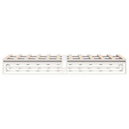 Bed Frame without Mattress White 90x190 cm Single Solid Wood Pine