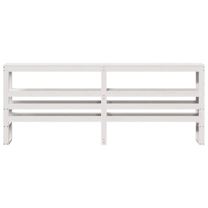 Headboard with Shelves White 180 cm Solid Wood Pine
