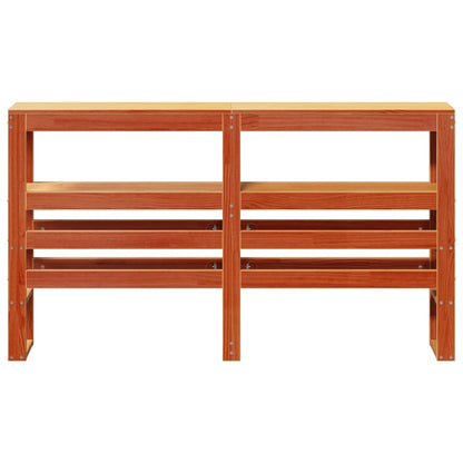 Headboard with Shelves Wax Brown 160 cm Solid Wood Pine
