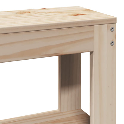 Headboard with Shelves 140 cm Solid Wood Pine