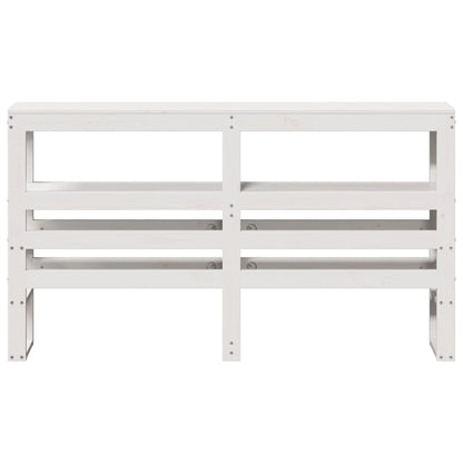 Headboard with Shelves White 140 cm Solid Wood Pine