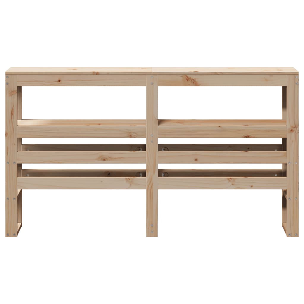 Headboard with Shelves 120 cm Solid Wood Pine