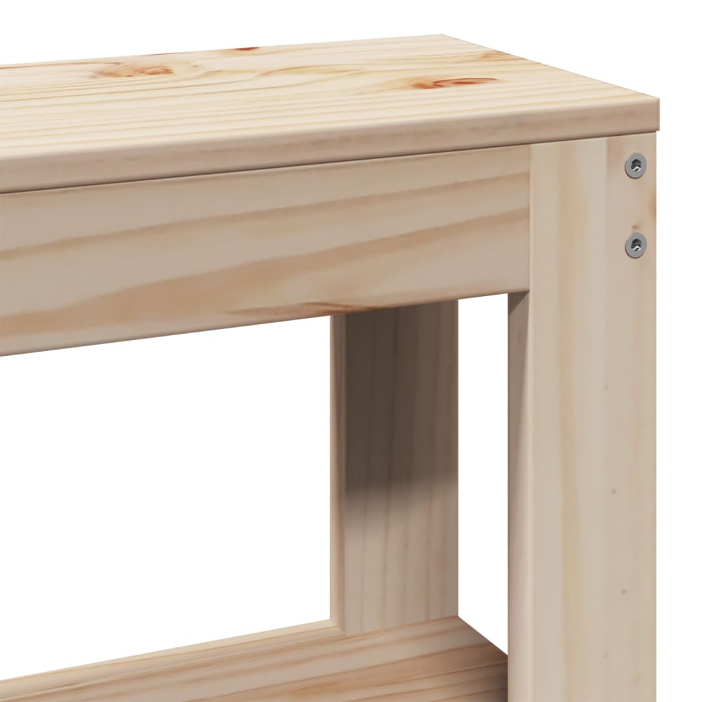Headboard with Shelves 120 cm Solid Wood Pine