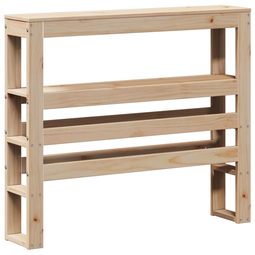 Headboard with Shelves 90 cm Solid Wood Pine