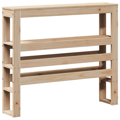 Headboard with Shelves 75 cm Solid Wood Pine