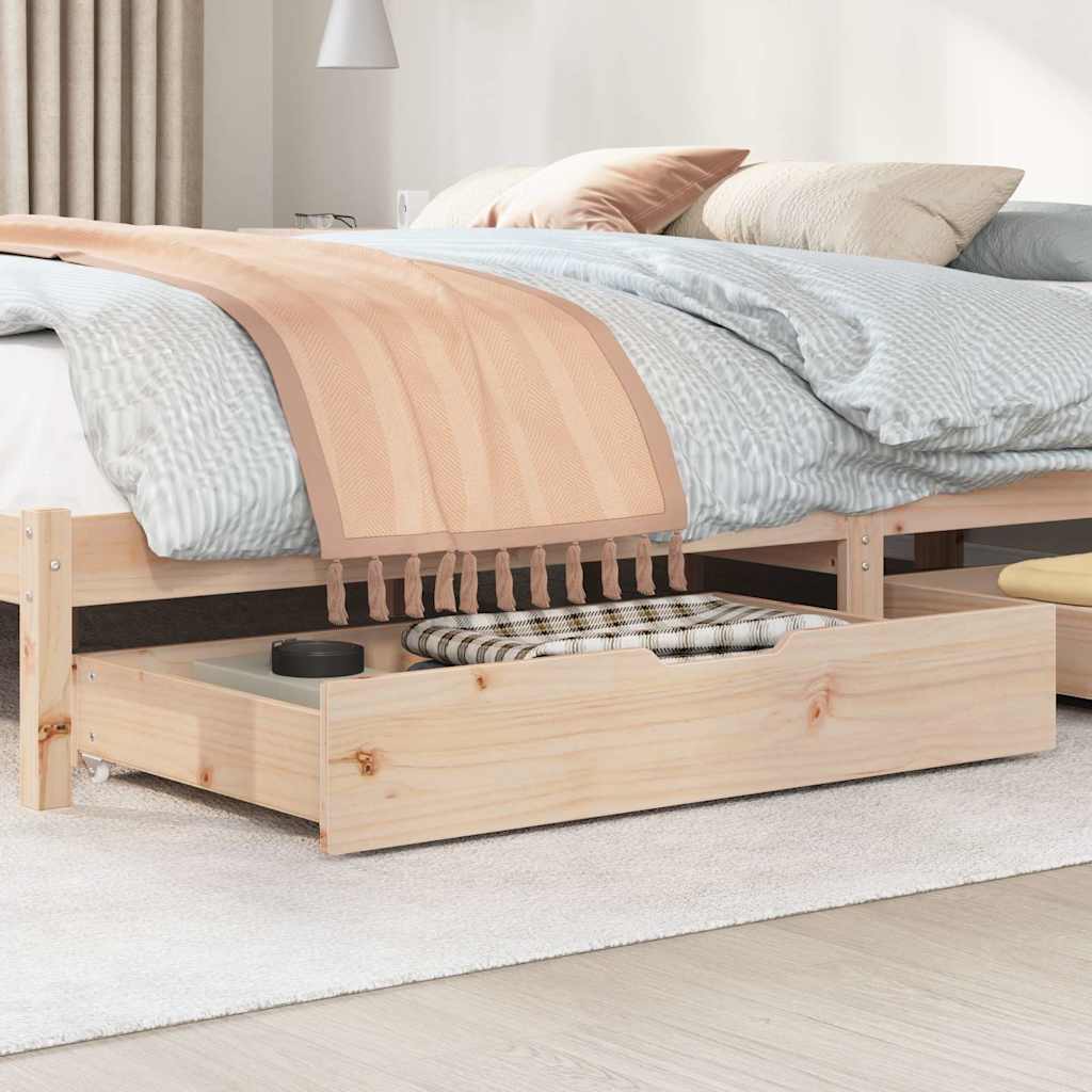 Under-Bed Drawers with Wheels 2 pcs 90x55x17 cm Solid Wood Pine
