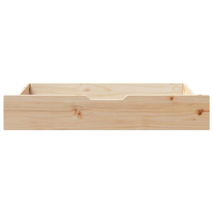 Under-Bed Drawers with Wheels 2 pcs 90x55x17 cm Solid Wood Pine