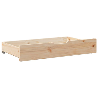 Under-Bed Drawers with Wheels 2 pcs 90x55x17 cm Solid Wood Pine