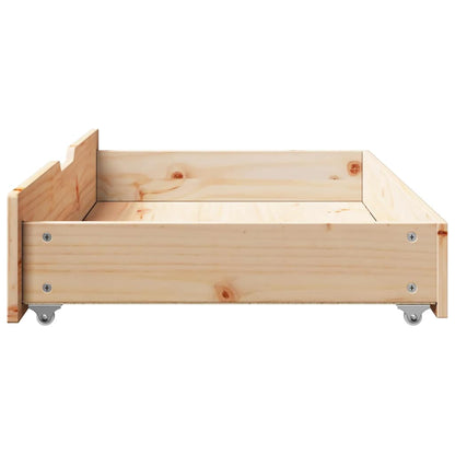 Under-Bed Drawers with Wheels 2 pcs 90x55x17 cm Solid Wood Pine