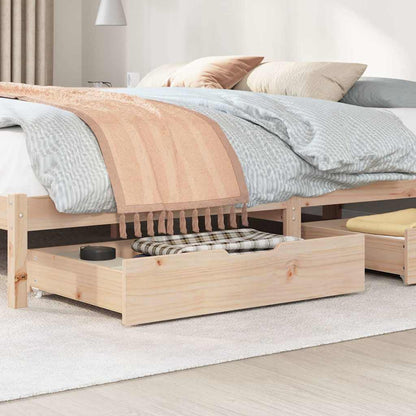 Under-Bed Drawers with Wheels 2 pcs 85x55x17 cm Solid Wood Pine