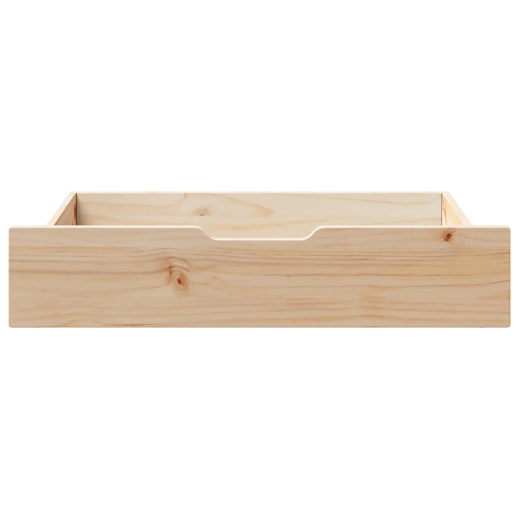 Under-Bed Drawers with Wheels 2 pcs 85x55x17 cm Solid Wood Pine