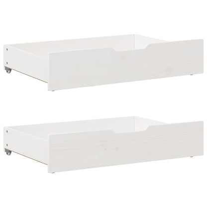 Under-Bed Drawers 2 pcs White 85x55x17 cm Solid Wood Pine