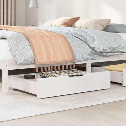 Under-Bed Drawers 2 pcs White 85x55x17 cm Solid Wood Pine