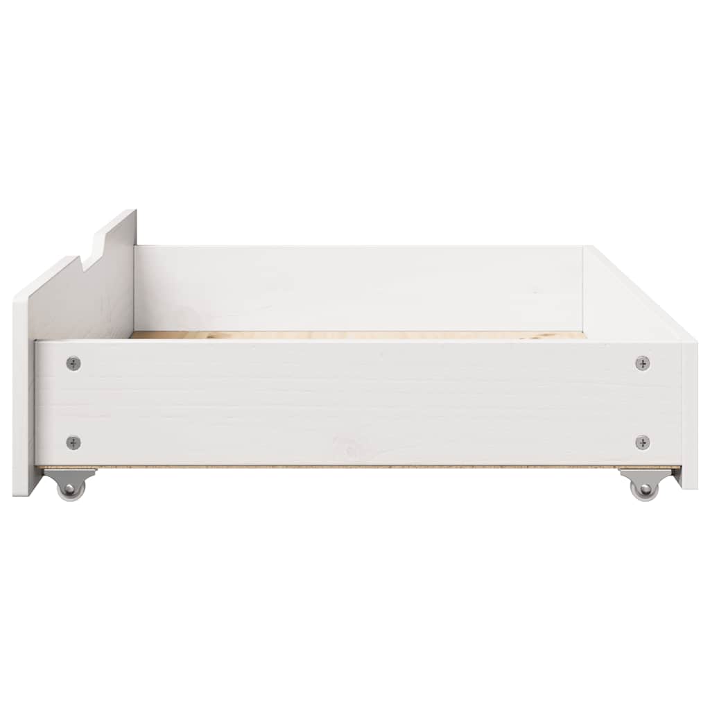 Under-Bed Drawers 2 pcs White 85x55x17 cm Solid Wood Pine