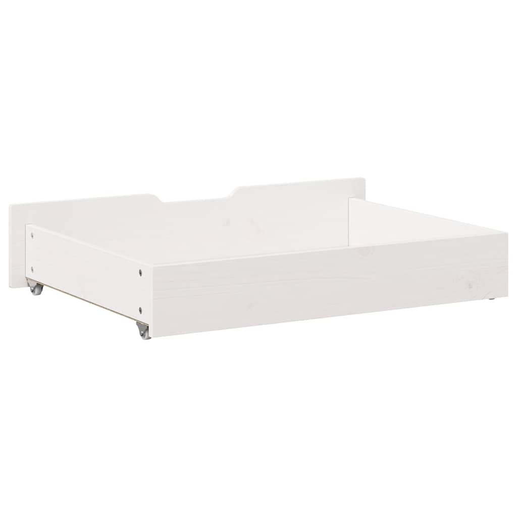 Under-Bed Drawers 2 pcs White 85x55x17 cm Solid Wood Pine