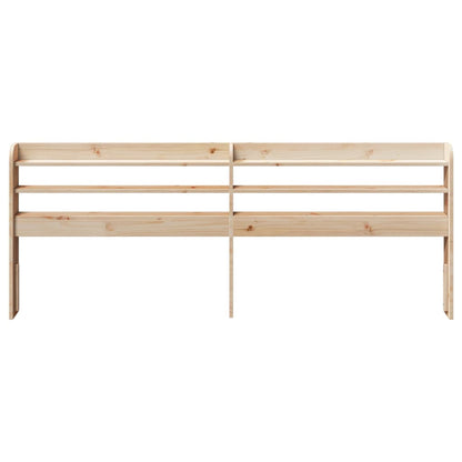 Headboard with Shelves 200 cm Solid Wood Pine