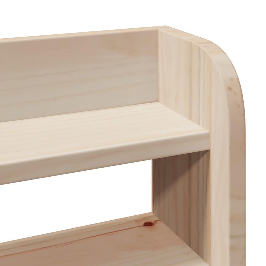 Headboard with Shelves 160 cm Solid Wood Pine