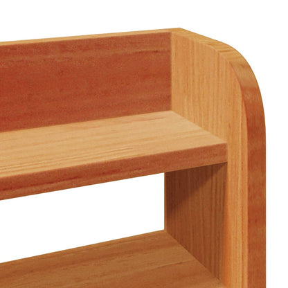 Headboard with Shelves Wax Brown 140 cm Solid Wood Pine