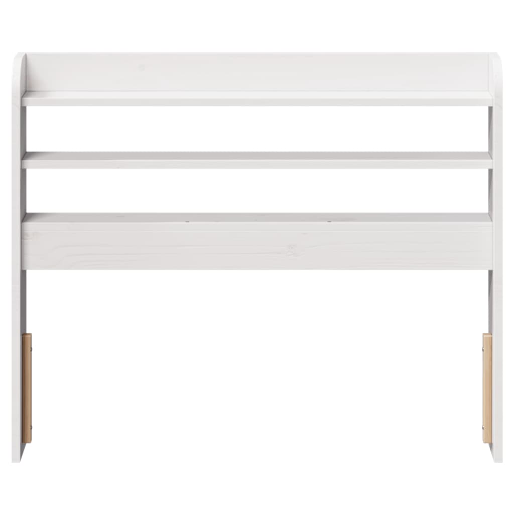 Headboard with Shelves White 100 cm Solid Wood Pine