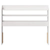 Headboard with Shelves White 90 cm Solid Wood Pine