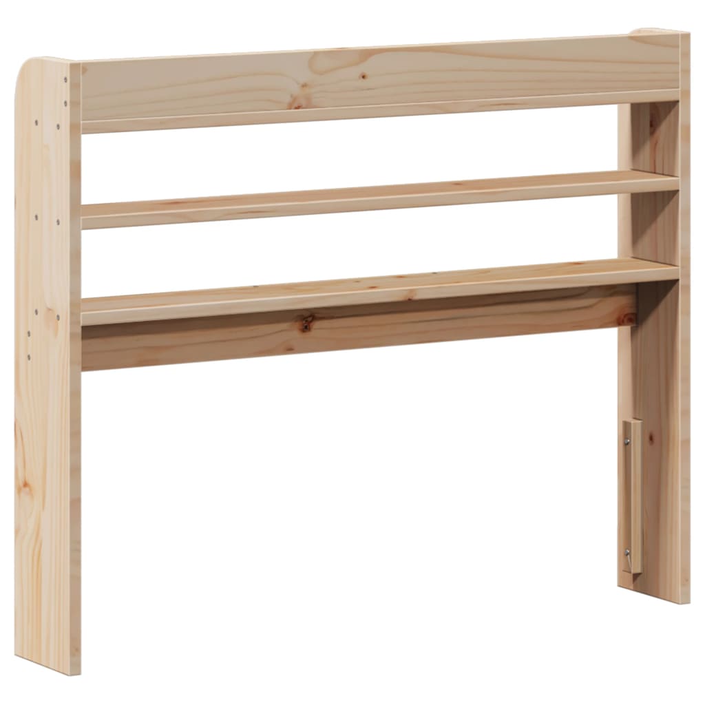 Headboard with Shelves 75 cm Solid Wood Pine
