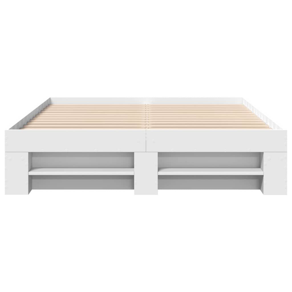 Bed Frame without Mattress White 120x200 cm Engineered Wood