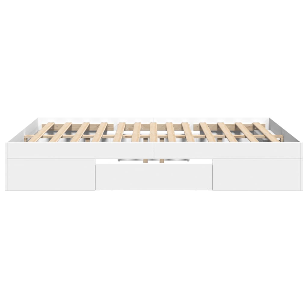 Bed Frame without Mattress White 120x200 cm Engineered Wood